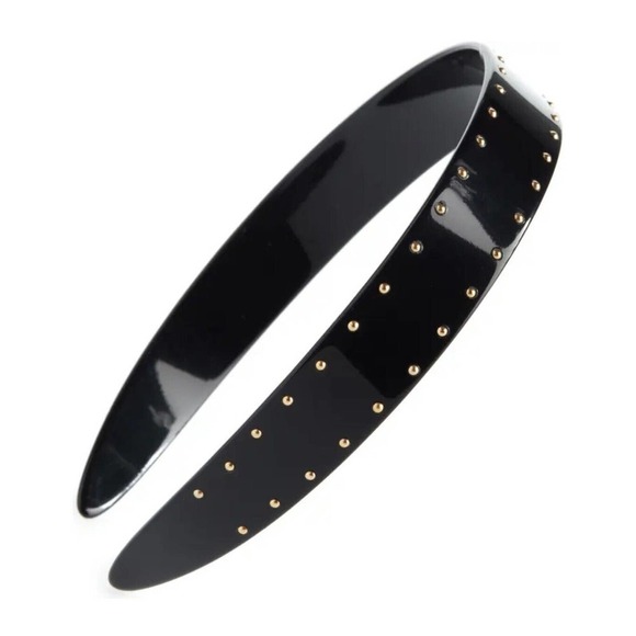 NWOT FRANCE LUXE Studded Ultracomfort Headband - Black $68